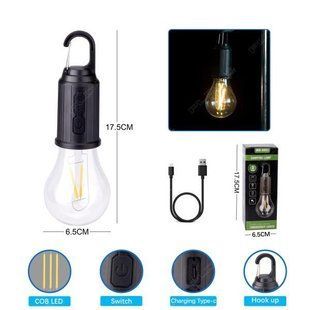 LED лампочка с аккумулятором Yajia HK-169-COB, Lithium Battery, крюк, ЗУ Type-C 10093 фото