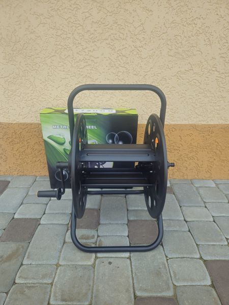 Котушка для поливального шланга металева Metal hose reel 1/2" (100 метрів) 3903 фото