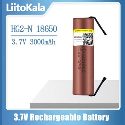 Акумулятор високострумовий 18650, LiitoKala HG2-N, 3000mah, з контактами під паяння 8947 фото