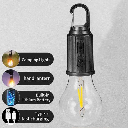 LED лампочка с аккумулятором Yajia HK-169-COB, Lithium Battery, крюк, ЗУ Type-C 10093 фото