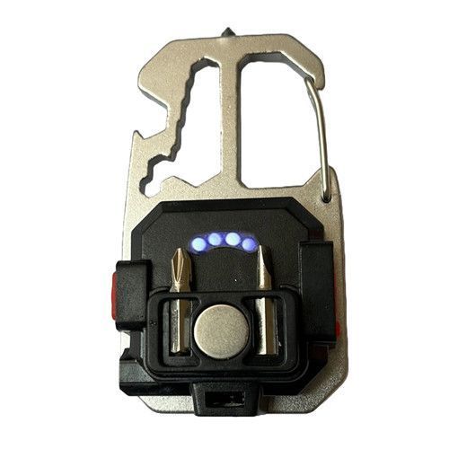 Фонарь 5138/KL-535-COB ULTRA (white+yellow+red), аккумуляторный мультитул с магнитом, карабином и отверткой, з 9928 фото