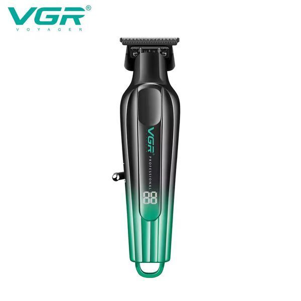 Триммер VGR V-935 Green машинка для стрижки волос и бороды, 7000 об/мин, 5 насадок, LED дисплей, аккумулятор 11207 фото