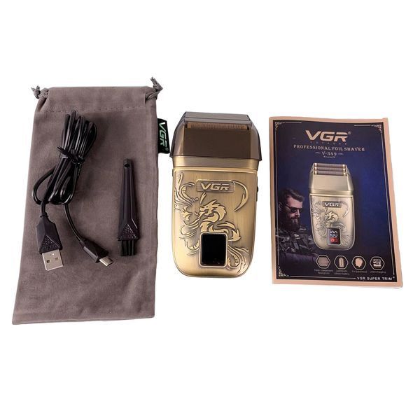 Електробритва VGR V-349 - потрійне лезо, LED-дисплей, IPX6 вологозахист, шейвер з триммером 9064 фото