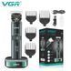Компактная машинка для стрижки VGR V-671 с LED-дисплеем и 4 насадками 10523 фото 1