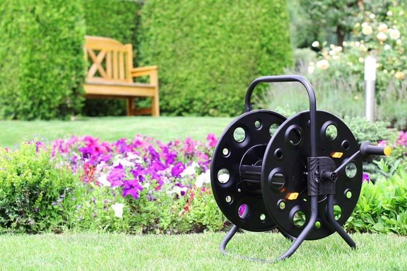 Котушка для поливального шланга металева Metal hose reel 1/2" (100 метрів) 3903 фото