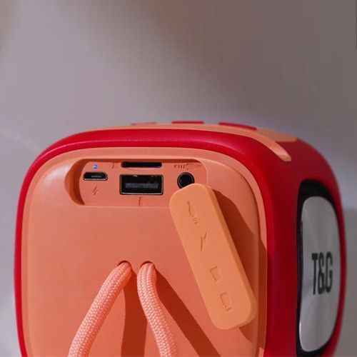 Bluetooth колонка TG359 з RGB підсвічуванням, FM-радіо, speakerphone, 15 Вт, Red 9963 фото