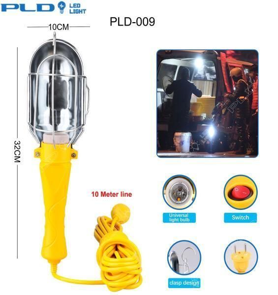 Фонарь переносной WORKING PLD-009, 40W E27, 220V, кабель 10м, крюк 9510 фото