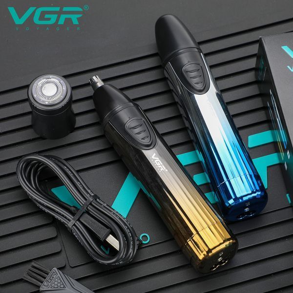 Триммер VGR 2 в 1 V-619 GOLD: триммер для носа и шейвер 11513 фото