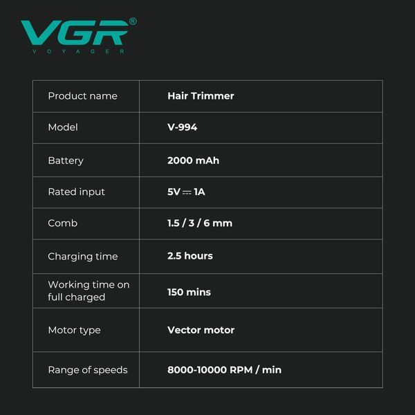 Тример VGR V-994, мотор MAGLEV VECTOR 3-го покоління на магнітній левітації та з розумним контролем потужності 11206 фото