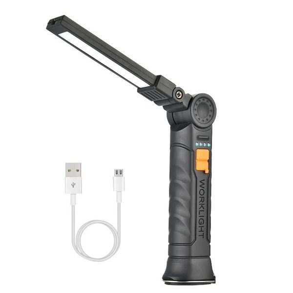 Ліхтар WORKLIGHT G52-LED+COB, акумуляторний, з індикацією заряду, магнітом, гаком та поворотом 180&deg;+180&deg; 9903 фото