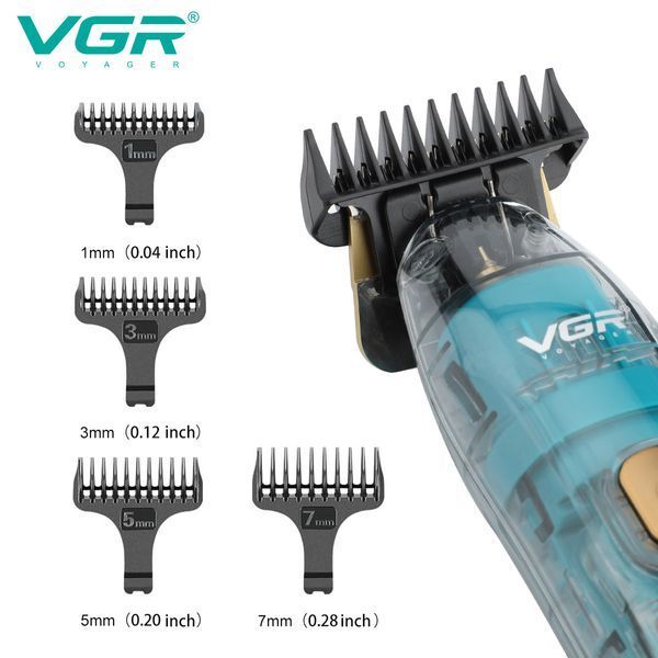Професійний триммер VGR V-961 з LED-дисплеєм та 4 насадками 10536 фото