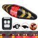 Велофонар LY-0378 із зазначенням поворотів (red+yellow), ЗП micro USB, ст. акум., пульт керування, CR2032 8389 фото 1