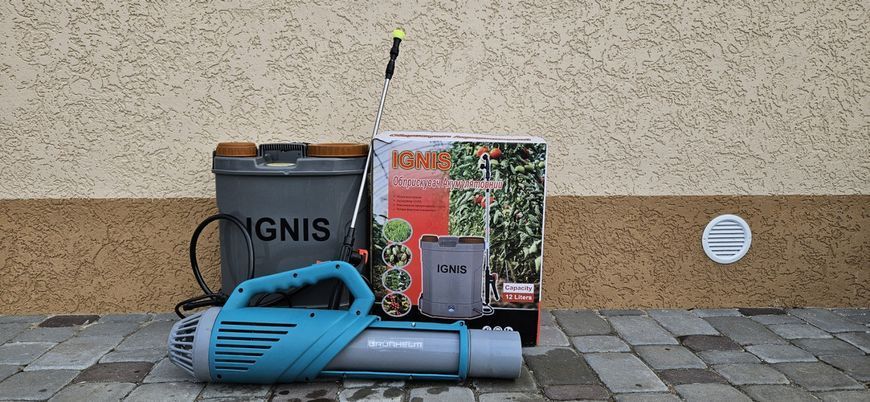 Опрыскиватель аккумуляторный садовый Ignis 12 л и турбо насадка Ignis 34920-2 фото