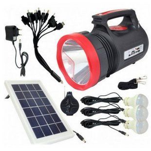 Фонарь переносной Luxury 1908, 10W+22LED, FM радио, power bank, TF card, солн. панель (Yajia) 7528 фото