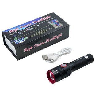 Ліхтар BL-736A-T6, 1х18650, затискач, zoom, ЗП microUSB 9140 фото