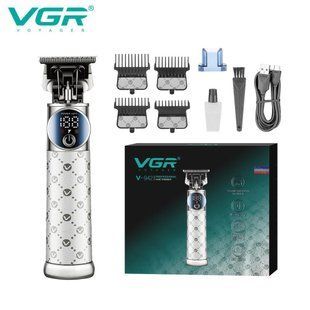 Триммер VGR V-942 White машинка для стрижки волос и бороды, 4 насадки, LED дисплей, 240 мин работы 11205 фото