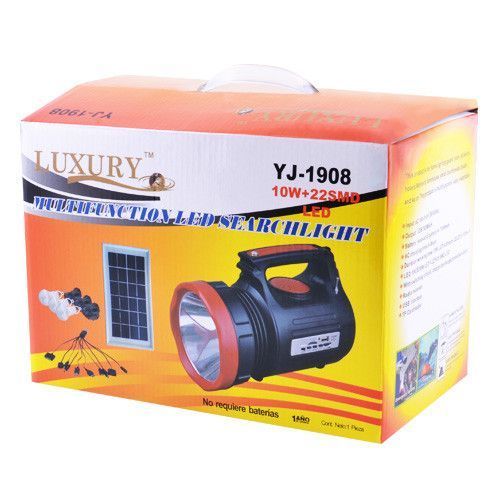 Ліхтар переносний Luxury 1908, 10W+22LED, FM радіо, power bank, TF card, со. панель (Yajia) 7528 фото