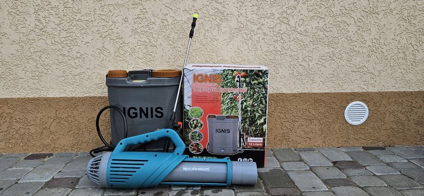 Опрыскиватель аккумуляторный садовый Ignis 12 л и турбо насадка 34920-2 фото