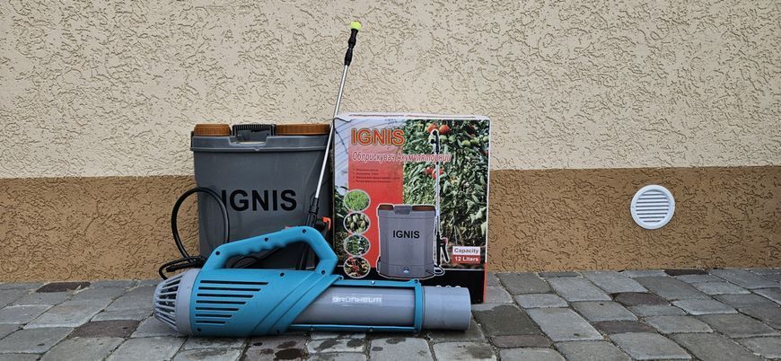 Опрыскиватель аккумуляторный садовый Ignis 12 л и турбо насадка 34920-2 фото