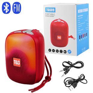Bluetooth-колонка TG609, speakerphone, радио, red 8674 фото