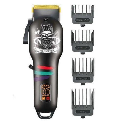 Машинка для стрижки VGR V-699 BLACK - 4 насадки, LED дисплей, акумуляторна 10529 фото