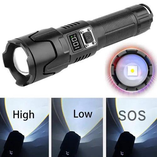 Фонарь PLD-2301 WHITE LASER LED PM30-TG, 1х18650/1х26650/3xAAA, power bank, индикация заряда, ЗУ Type-C, zoom 9508 фото