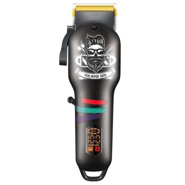 Машинка для стрижки VGR V-699 BLACK - 4 насадки, LED дисплей, акумуляторна 10529 фото