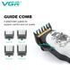 Машинка для стрижки VGR V-699 BLACK - 4 насадки, LED дисплей, акумуляторна 10529 фото 6